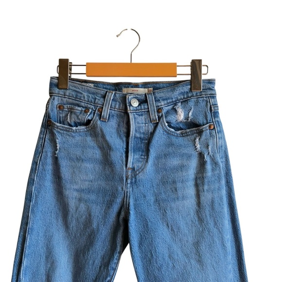 Levi’s Wedgie Fit Premium Jeans Jazz Devoted Size 25 Medium Wash - Picture 3 of 16